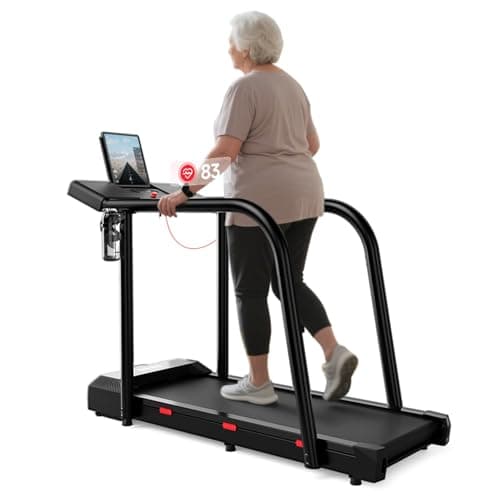 Yesoul Walking Treadmill for Seniors with Long Handrails