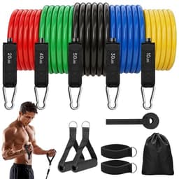 Bourid 5-Level Resistance Bands with Handles