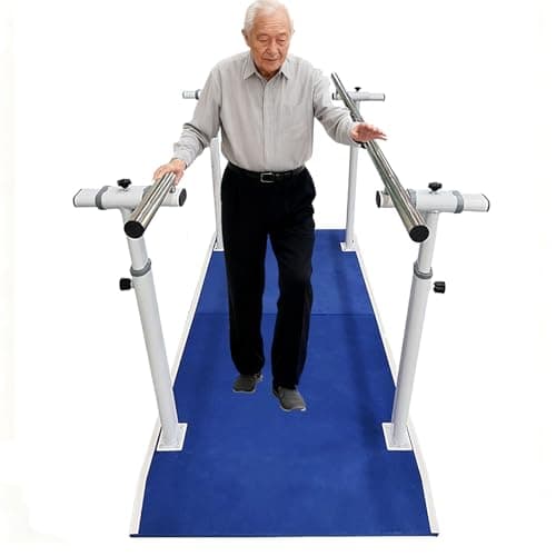 GRIPITHPY Adjustable Parallel Bars with Floor Platform