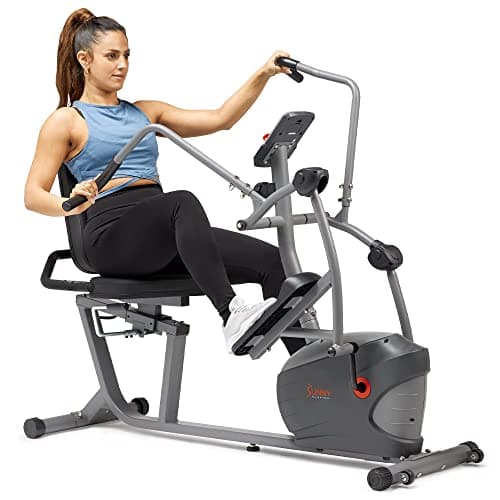 Sunny Health & Fitness Smart Recumbent Elliptical Cross Trainer for Seniors