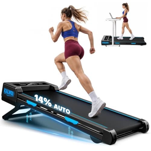 KALWOL Walking Pad with 14 Percent Auto Incline